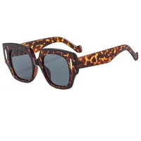 Casual Color Block Solid Color Pc Square Full Frame Glasses main image 1
