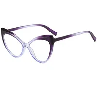 Casual Color Block Solid Color Ac Polygon Full Frame Glasses sku image 6