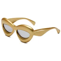 Vacation Simple Style Solid Color Pc Special-Shaped Mirror Full Frame Glasses sku image 4