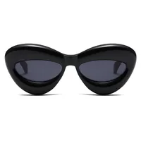 Vacation Simple Style Solid Color Pc Special-Shaped Mirror Full Frame Glasses main image 2