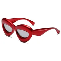Vacation Simple Style Solid Color Pc Special-Shaped Mirror Full Frame Glasses sku image 5