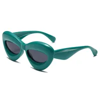 Vacation Simple Style Solid Color Pc Special-Shaped Mirror Full Frame Glasses sku image 9