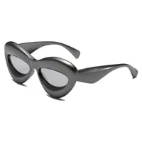 Vacation Simple Style Solid Color Pc Special-Shaped Mirror Full Frame Glasses main image 4