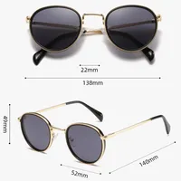Vacation Simple Style Solid Color Pc Round Frame Full Frame Glasses main image 3