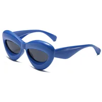 Vacation Simple Style Solid Color Pc Special-Shaped Mirror Full Frame Glasses sku image 10