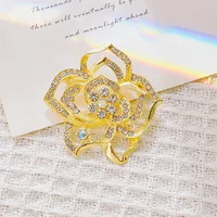 Simple Style Flower Zinc Alloy Inlay Zircon Women's Flowers Brooches sku image 1