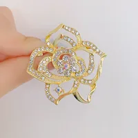 Simple Style Flower Zinc Alloy Inlay Zircon Women's Flowers Brooches main image 3