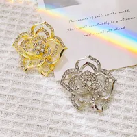 Simple Style Flower Zinc Alloy Inlay Zircon Women's Flowers Brooches main image 1