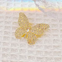 Vacation Simple Style Butterfly Zinc Alloy Inlay Zircon Women's Brooches main image 3