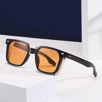 Vacation Simple Style Solid Color Pc Square Full Frame Glasses main image 2
