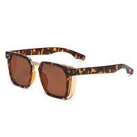 Vacation Simple Style Solid Color Pc Square Full Frame Glasses main image 3