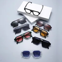 Vacation Simple Style Solid Color Pc Square Full Frame Glasses main image 1