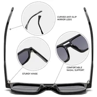 Vacation Simple Style Solid Color Pc Square Full Frame Glasses main image 3