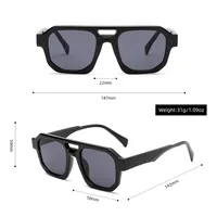 Vacation Simple Style Solid Color Pc Square Full Frame Glasses main image 4
