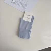 Women's Simple Style Solid Color Cotton Crew Socks A Pair sku image 8