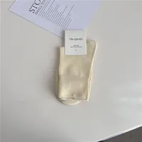 Women's Simple Style Solid Color Cotton Crew Socks A Pair sku image 6