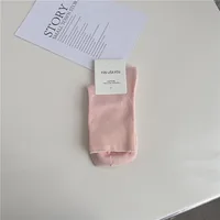 Women's Simple Style Solid Color Cotton Crew Socks A Pair sku image 5
