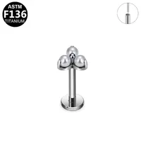 Simple Style Classic Style Butterfly Titanium Alloy Plating Inlay Pearl Zircon 14K Gold Plated White Gold Plated Unisex Lip Stud Ear Studs sku image 3
