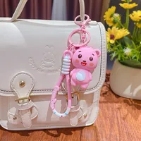 Cartoon Style Cute Bear PVC Hardware Women's Bag Pendant Keychain main image 5