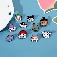 Cartoon Style Cute Funny Clown Ghost Skull Alloy Stamping Stoving Varnish Plating Unisex Brooches main image 7