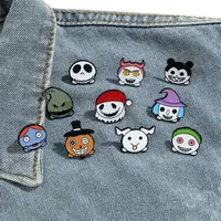 Cartoon Style Cute Funny Clown Ghost Skull Alloy Stamping Stoving Varnish Plating Unisex Brooches main image 1