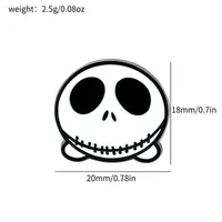 Cartoon Style Cute Funny Clown Ghost Skull Alloy Stamping Stoving Varnish Plating Unisex Brooches sku image 2