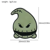 Cartoon Style Cute Funny Clown Ghost Skull Alloy Stamping Stoving Varnish Plating Unisex Brooches sku image 42