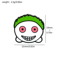 Cartoon Style Cute Funny Clown Ghost Skull Alloy Stamping Stoving Varnish Plating Unisex Brooches sku image 46