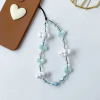 Acrylic Artificial Crystal Plastic Clouds Heart Shape Cute Sweet Mobile Phone Lanyard Phone Cases sku image 6
