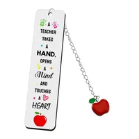 1 Piece Letter Apple School Teachers' Day 201 Stainless Steel Simple Style Bookmark main image 4