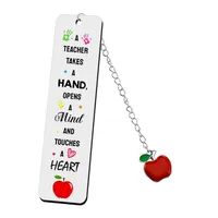 1 Piece Letter Apple School Teachers' Day 201 Stainless Steel Simple Style Bookmark sku image 8