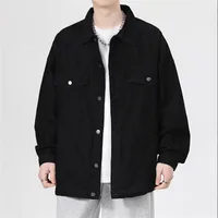 NASA Men's Denim Jacket, Oversized High Street Casual Coat, Loose Fit Trendy All - Season Bomber Jacket sku image 11
