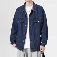 NASA Men's Denim Jacket, Oversized High Street Casual Coat, Loose Fit Trendy All - Season Bomber Jacket sku image 18