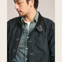 Double R Amekaji Retro Washed Denim Shirt Men's Slim Fit Distressed Cotton Button - Up Work Style main image 5