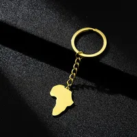 Modern Style Map Titanium Steel Unisex Keychain main image 5