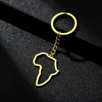 Modern Style Map Titanium Steel Unisex Keychain main image 4