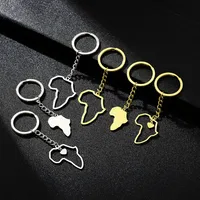 Modern Style Map Titanium Steel Unisex Keychain main image 1