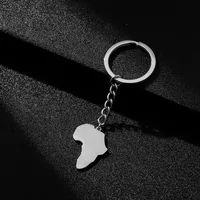 Modern Style Map Titanium Steel Unisex Keychain sku image 2