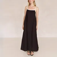 Women's Strap Dress Casual Elegant Streetwear Strap Sleeveless Solid Color Maxi Long Dress Holiday Selfie sku image 5
