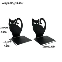 1 Pair Cat Learning School Iron Cute Book Stand main image 3