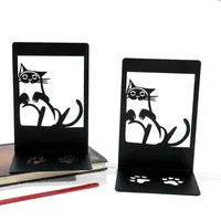 1 Pair Cat Learning School Iron Cute Book Stand main image 2