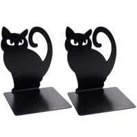 1 Pair Cat Learning School Iron Cute Book Stand sku image 1