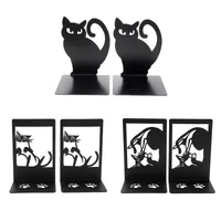 1 Pair Cat Learning School Iron Cute Book Stand main image 4