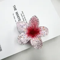Women's Sweet Flower Plastic Hair Claws sku image 1