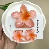 Women's Cute Flower Plastic Resin Stoving Varnish Hair Claws sku image 19