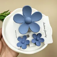 Women's Cute Flower Plastic Resin Stoving Varnish Hair Claws sku image 35