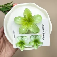 Women's Cute Flower Plastic Resin Stoving Varnish Hair Claws sku image 22