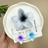 Women's Cute Flower Plastic Resin Stoving Varnish Hair Claws sku image 26