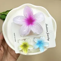 Women's Cute Flower Plastic Resin Stoving Varnish Hair Claws sku image 34
