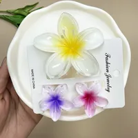 Women's Cute Flower Plastic Resin Stoving Varnish Hair Claws sku image 32